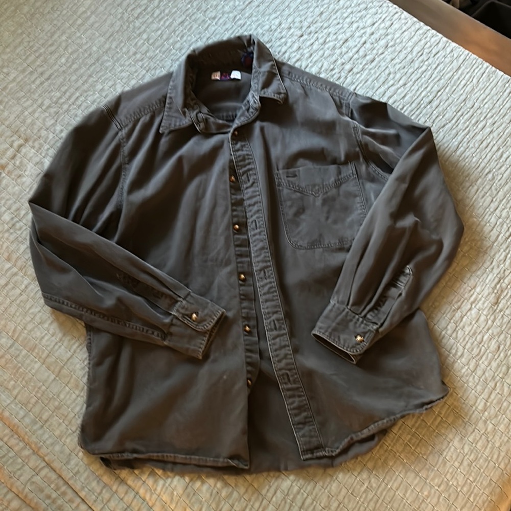 Vintage St Durand Gray Long Sleeve Button Down